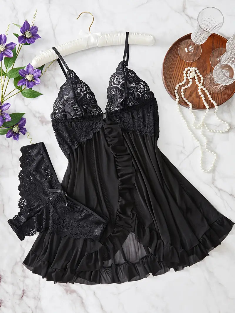 KissHuts® Charmante Kanten Lingerie Set