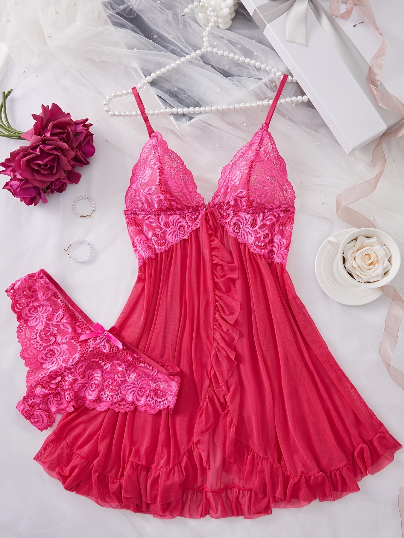 KissHuts® Charmante Kanten Lingerie Set